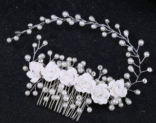 Premium Handmade Wedding/Bridal Flower Head Piece (Tiara/HairComb)
