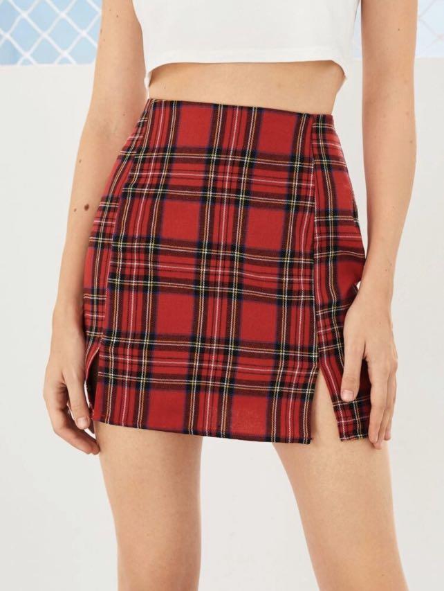 Shein red skirt Clearance