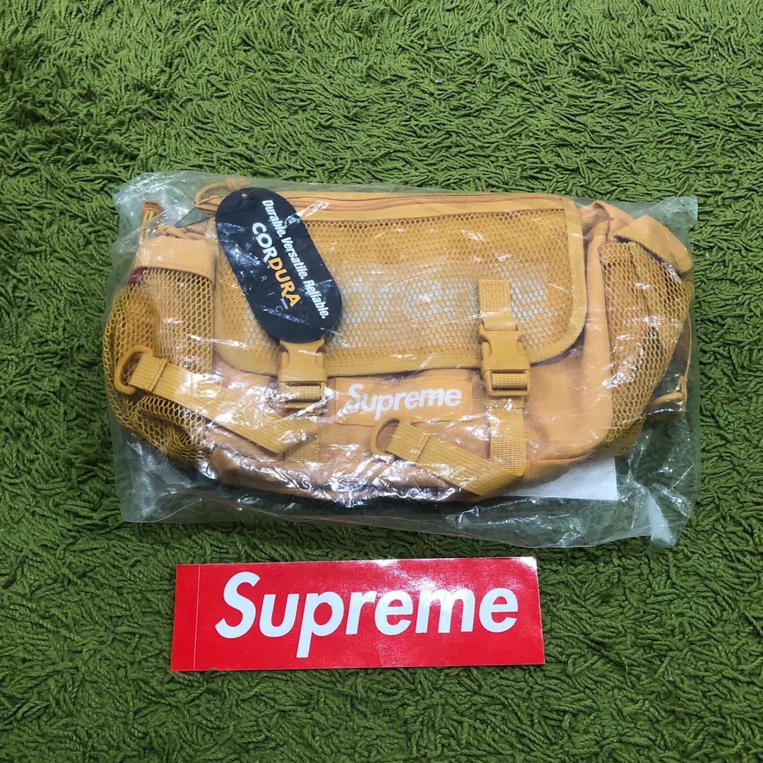 supreme waist bag gold
