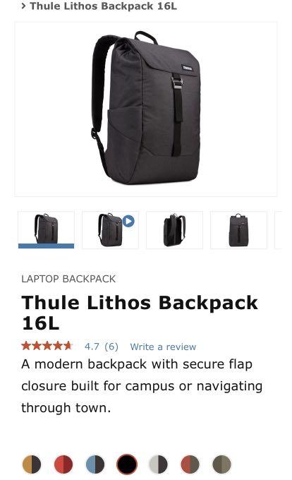 thule lithos backpack 16l review