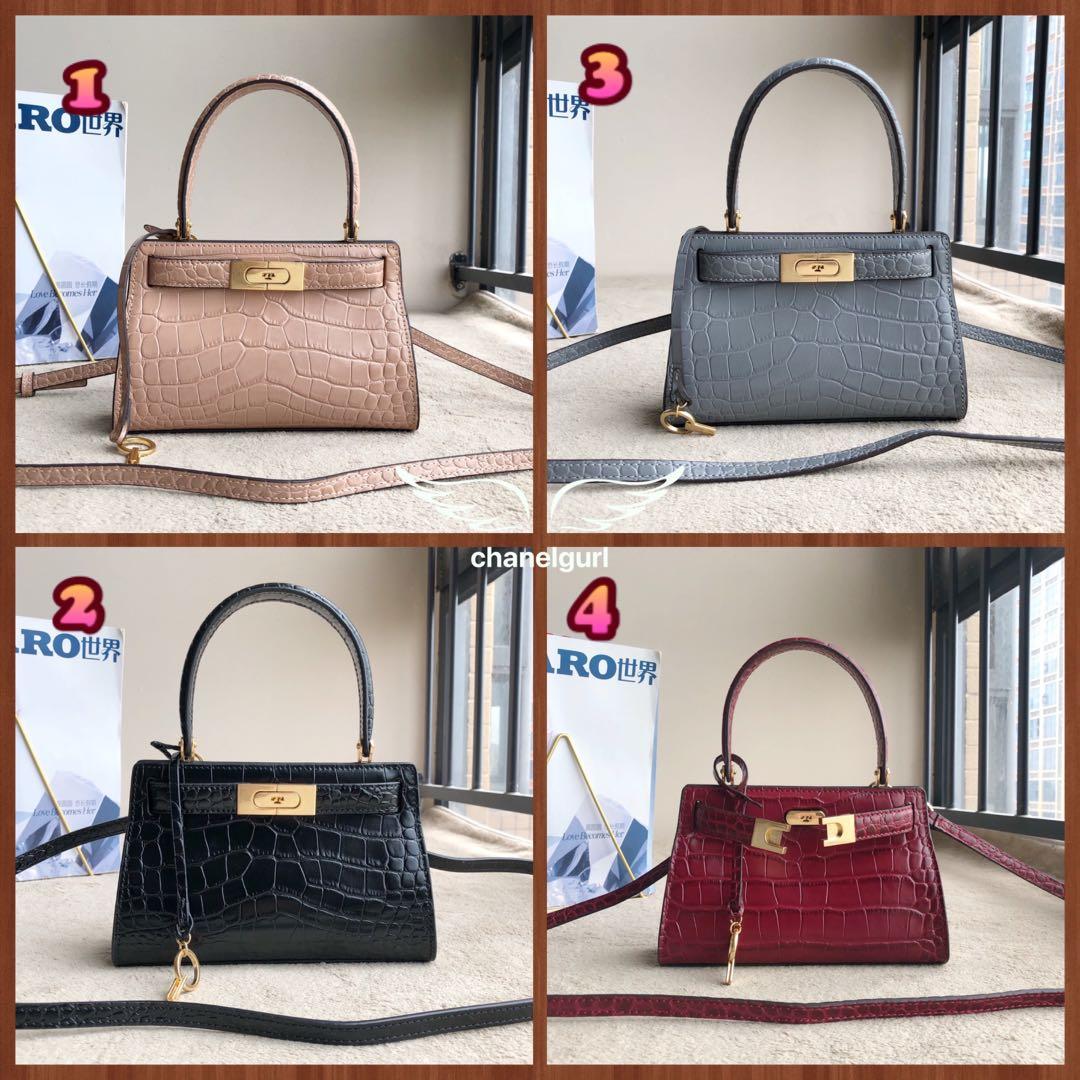 Tory Burch Lee Radziwill Croc Embossed Petite Bag, Women's Fashion, Bags &  Wallets, Purses & Pouches on Carousell