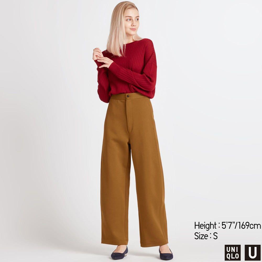 UNIQLO U WIDE FIT PLEATED JERSEY PANTS