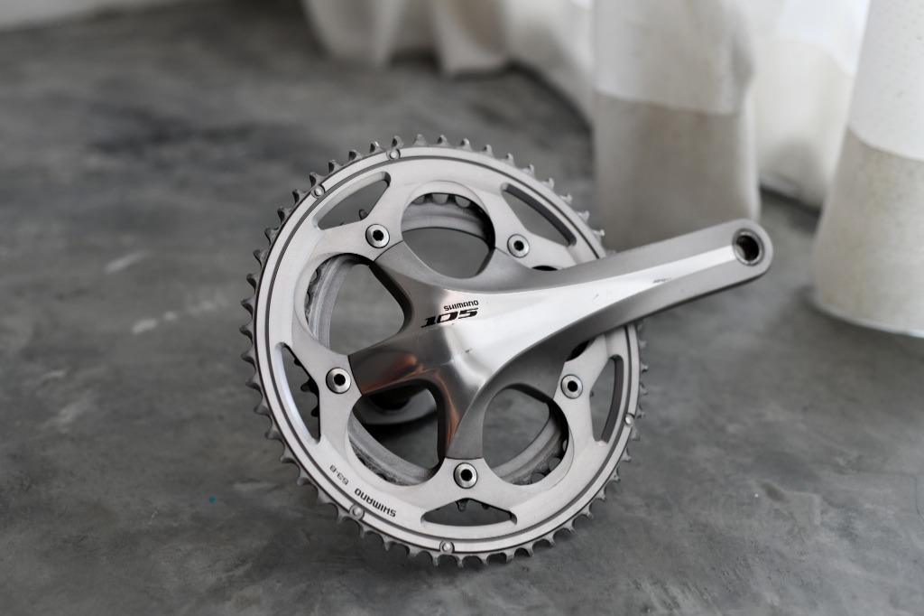 Used Shimano 105 Fc 5700 Hollowtech 10spd Crank 53 39 170mm Silver Sports Bicycles On Carousell