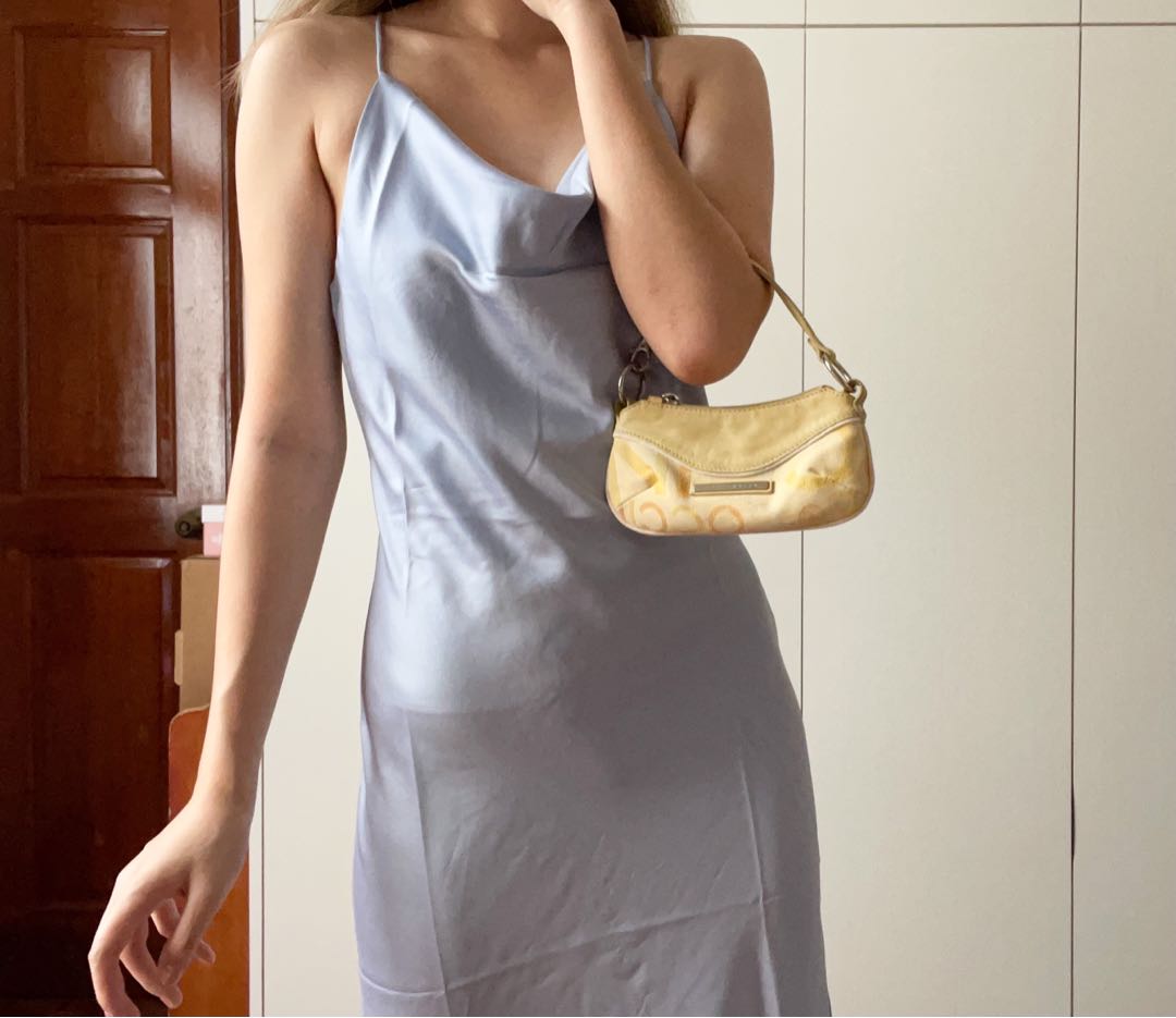 Vintage Coccinelle monogrammed mini baguette bag Women s Fashion
