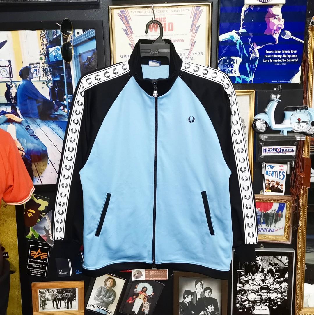 Fred perry side taped track jacket sales