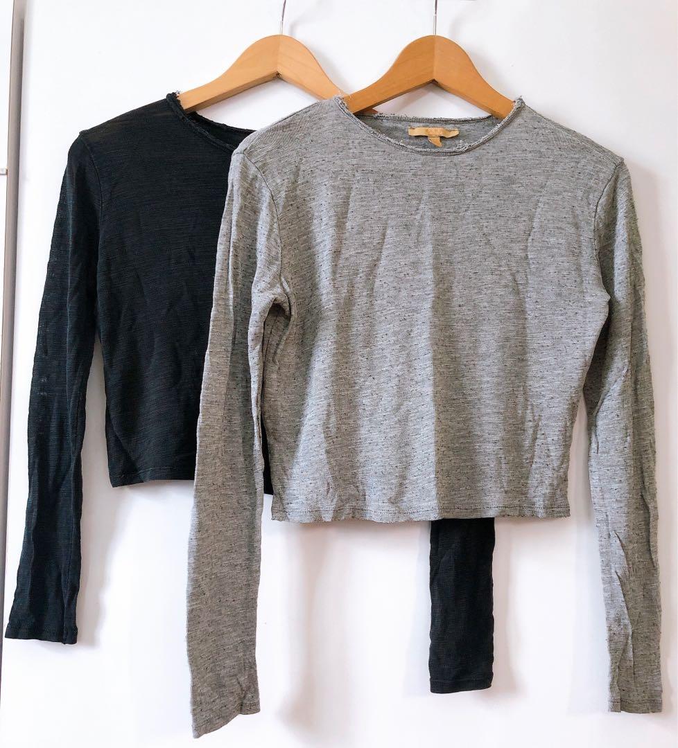 Zara crop top long sleeve clearance