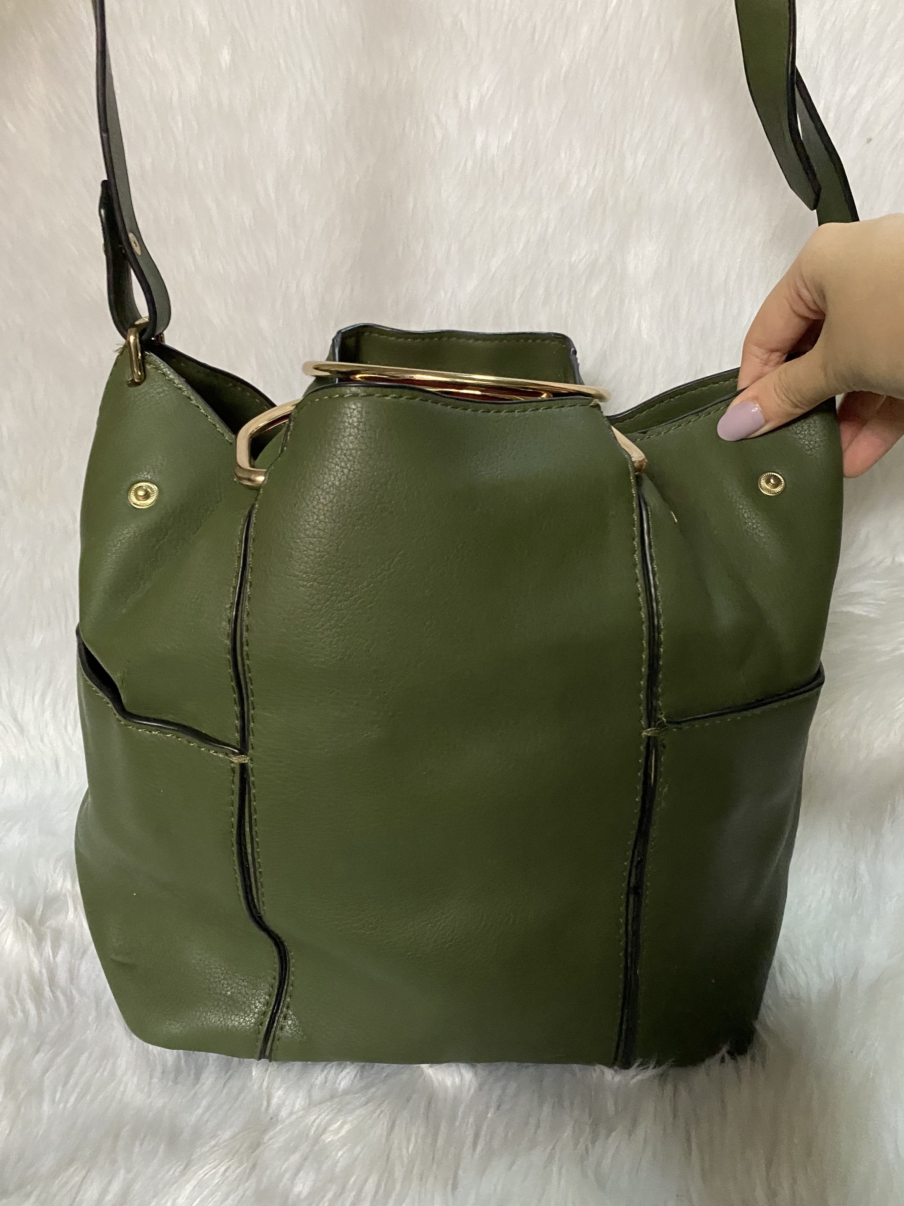 olive green bag