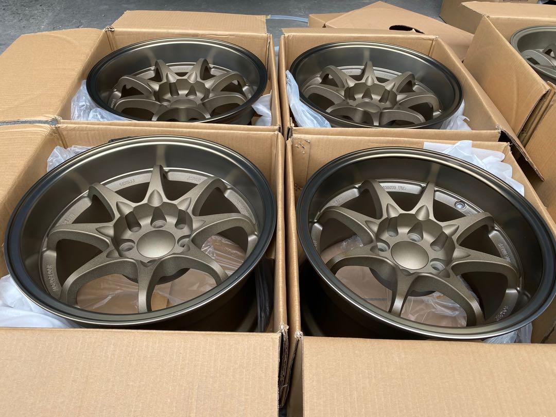 15"x9 wide CE28 code JH6817 mags 4Holes pcd 100114 Bronze lip