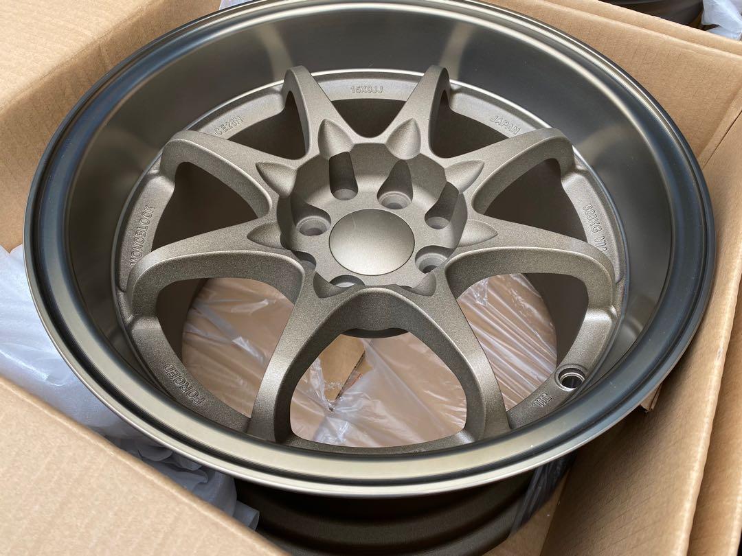 15"x9 wide CE28 code JH6817 mags 4Holes pcd 100114 Bronze lip