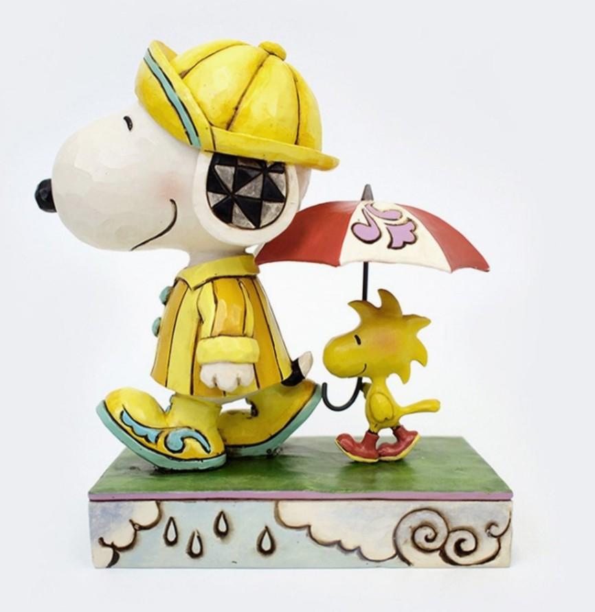 Snoopy Woodstock Peanuts Raining day 史諾比花生漫畫下下雨天figure