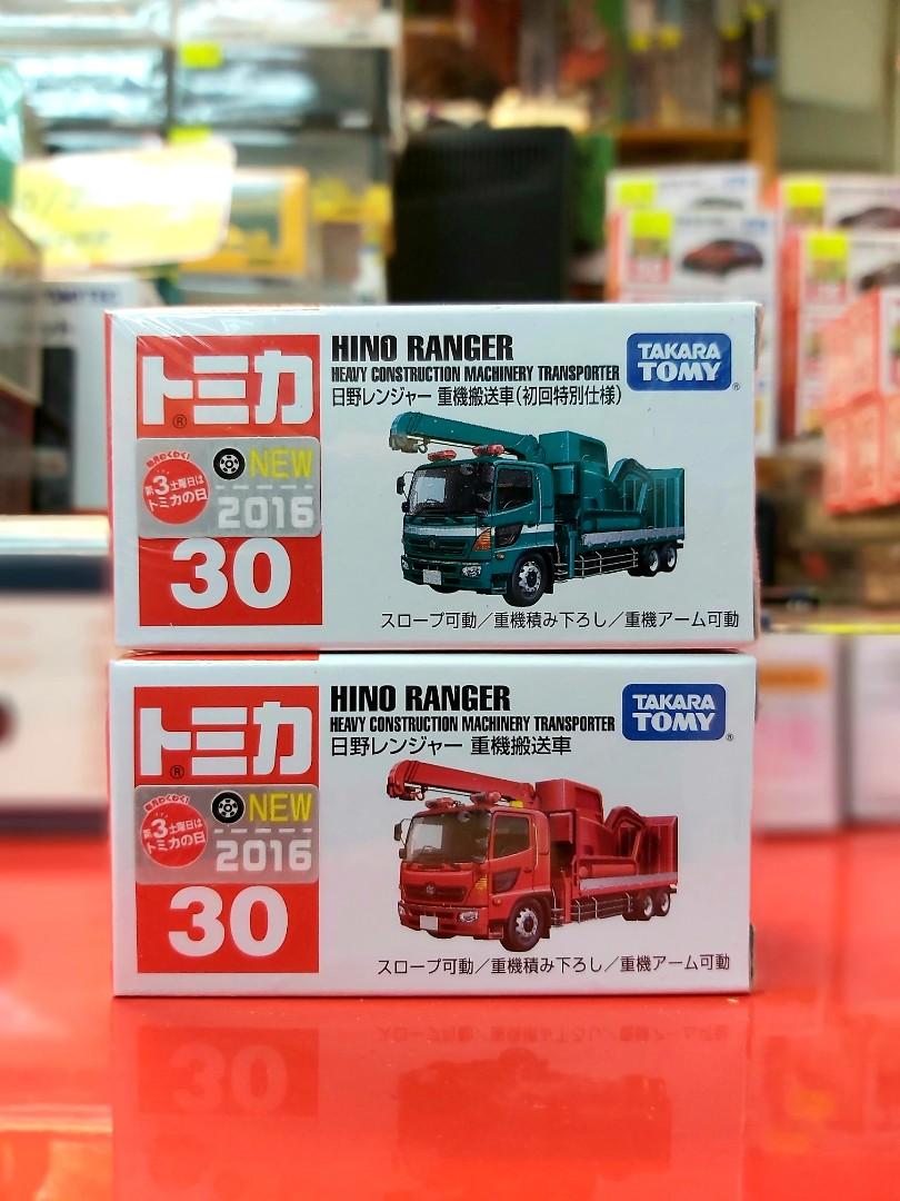 全新takara Tomy Tomica 日版30 Hino Ranger Heavy Construction Machinery Transporter 日野重機搬送車合金車仔玩具 玩具 遊戲類 玩具 Carousell