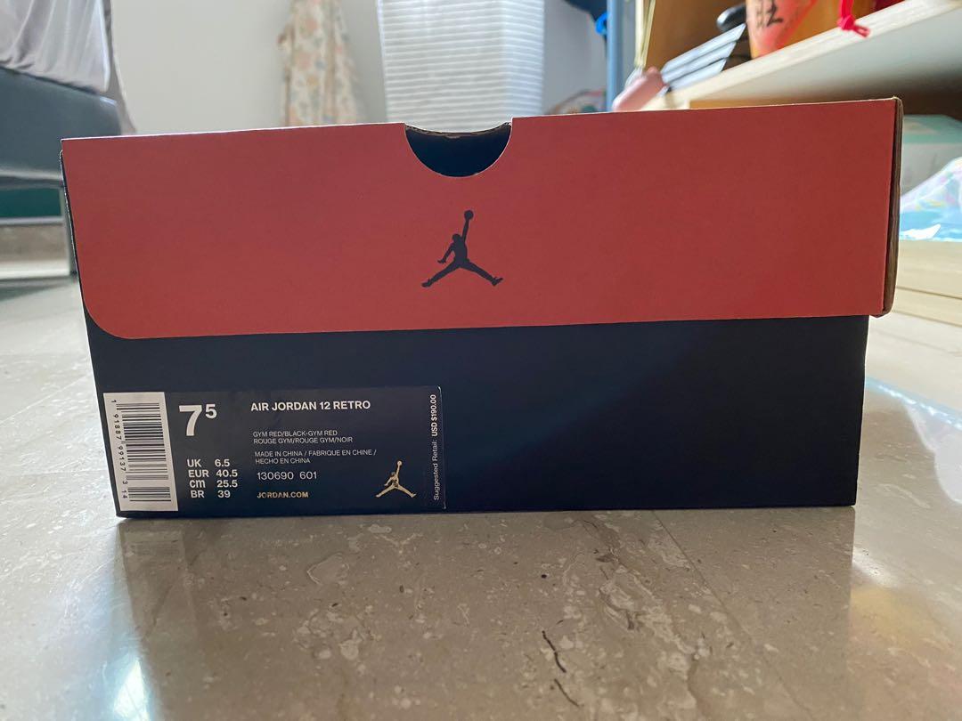 Air Jordan 12 retro Bulls Gym Red Men s Fashion Footwear