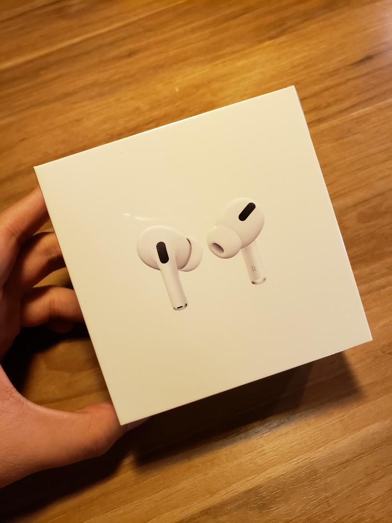AirPods Pro BRAND NEW ORIGINAL (Category: Portable Audio Accessories) located in Quezon City. Submitted by engr_enrico (Listing ID 1063869606, Image 1). Description: brand new airpods pro original authentic sealed.
