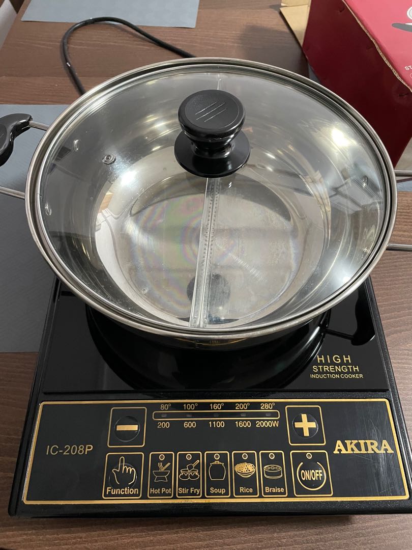 Akira Induction Cooker with Yuan Yang Pot, TV & Home Appliances