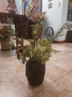 Artificial Flower/Plant Arrangement with Vase