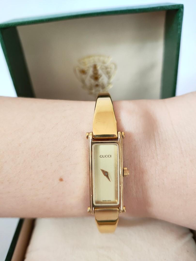 Auth Gucci 1500L Gold Bangle Watch for Ladie s Women s Fashion