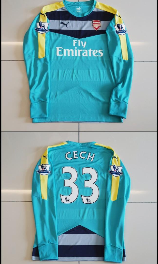 cheap Arsenal #33 Cech Green Long Sleeves Goalkeeper Soccer