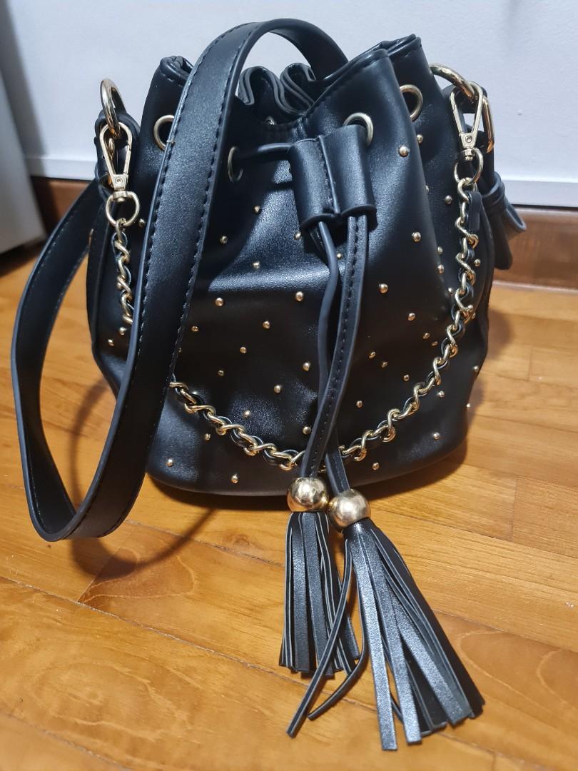 Black bag with gold studs store