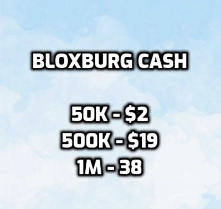 Bloxburg cash, Video Gaming, Gaming Accessories, Game Gift Cards