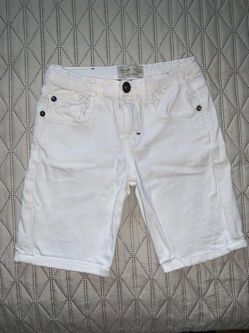 Boys white denim shorts hotsell