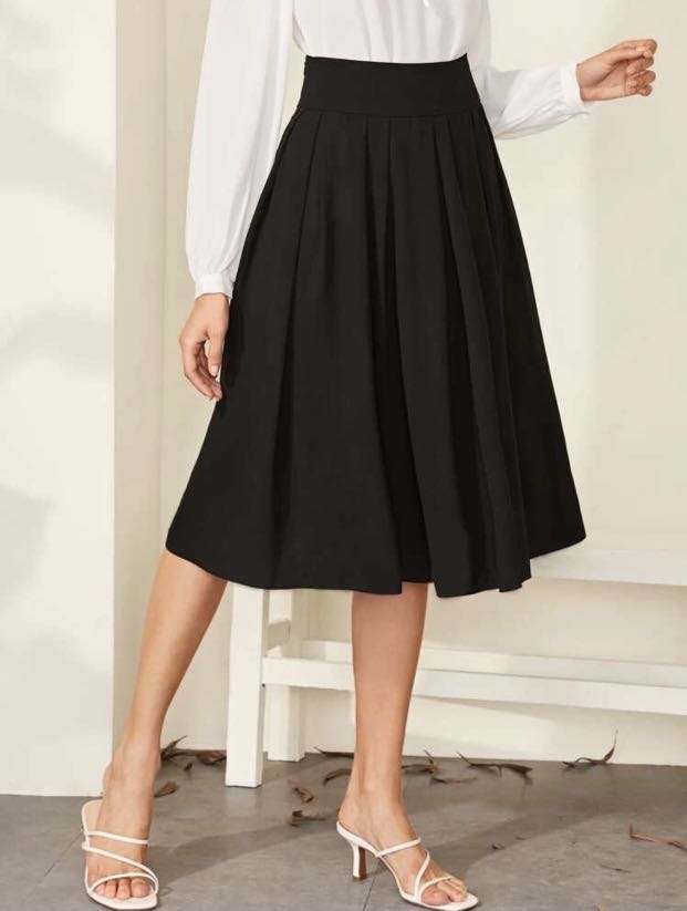 Brand New Black Midi Skirt, Women's 