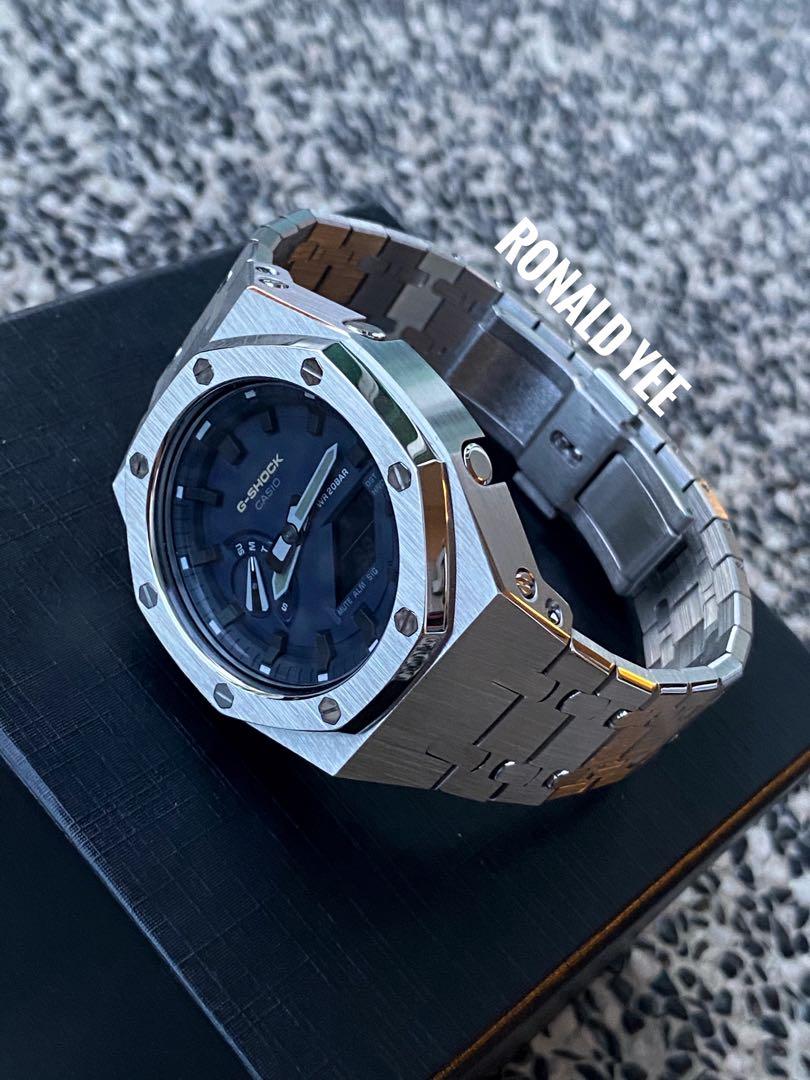 CASIO OAK GA-2110ET-2 IN FULL V3 PRO V4 SILVER MOD KIT ga