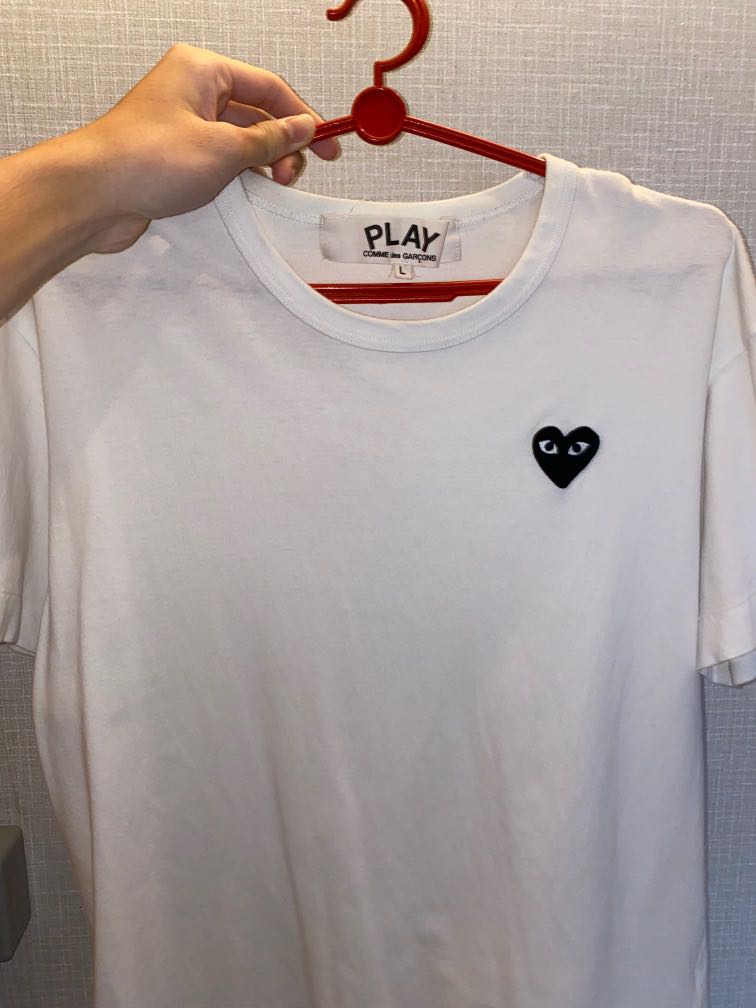 cdg heart tee