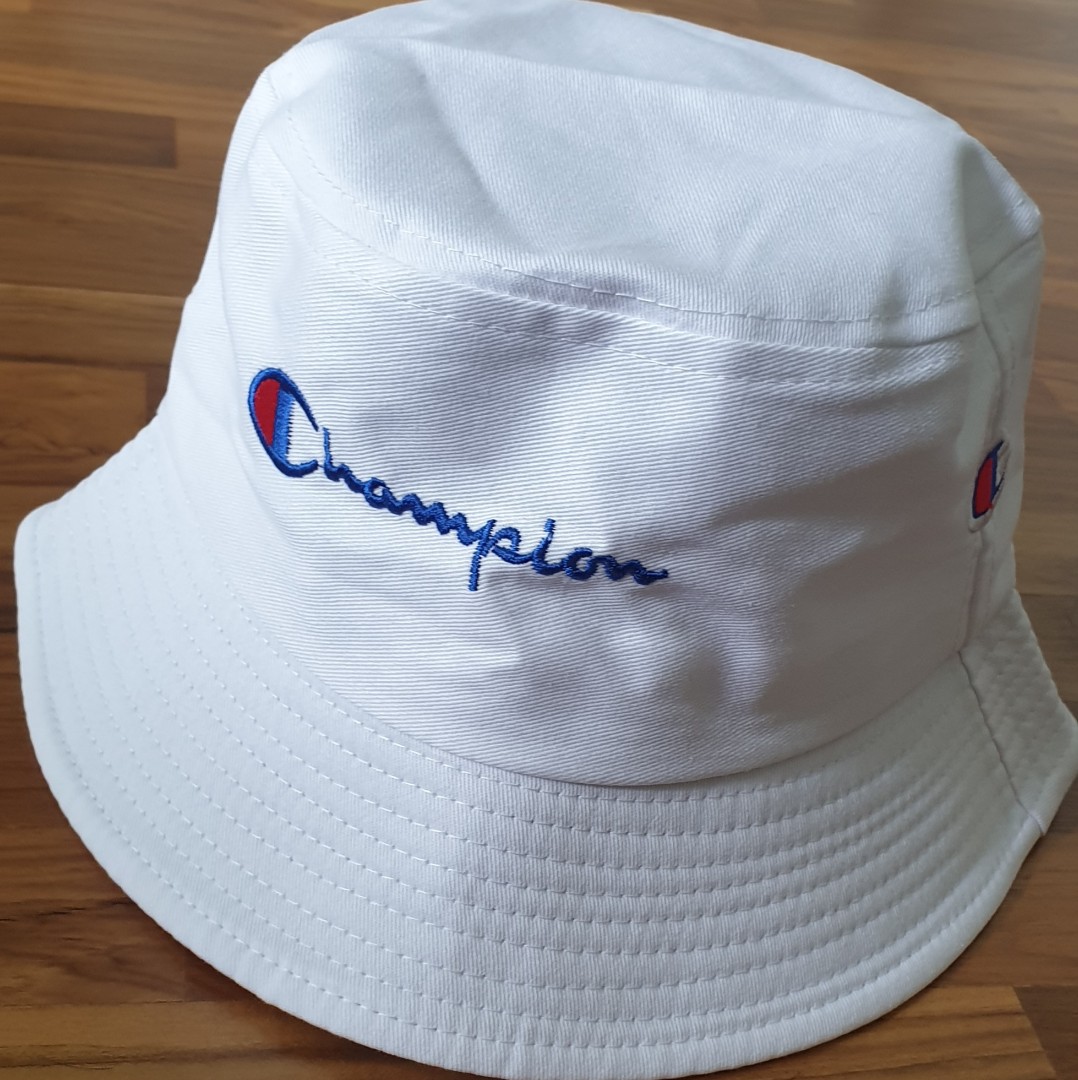 White champion bucket hat Clearance