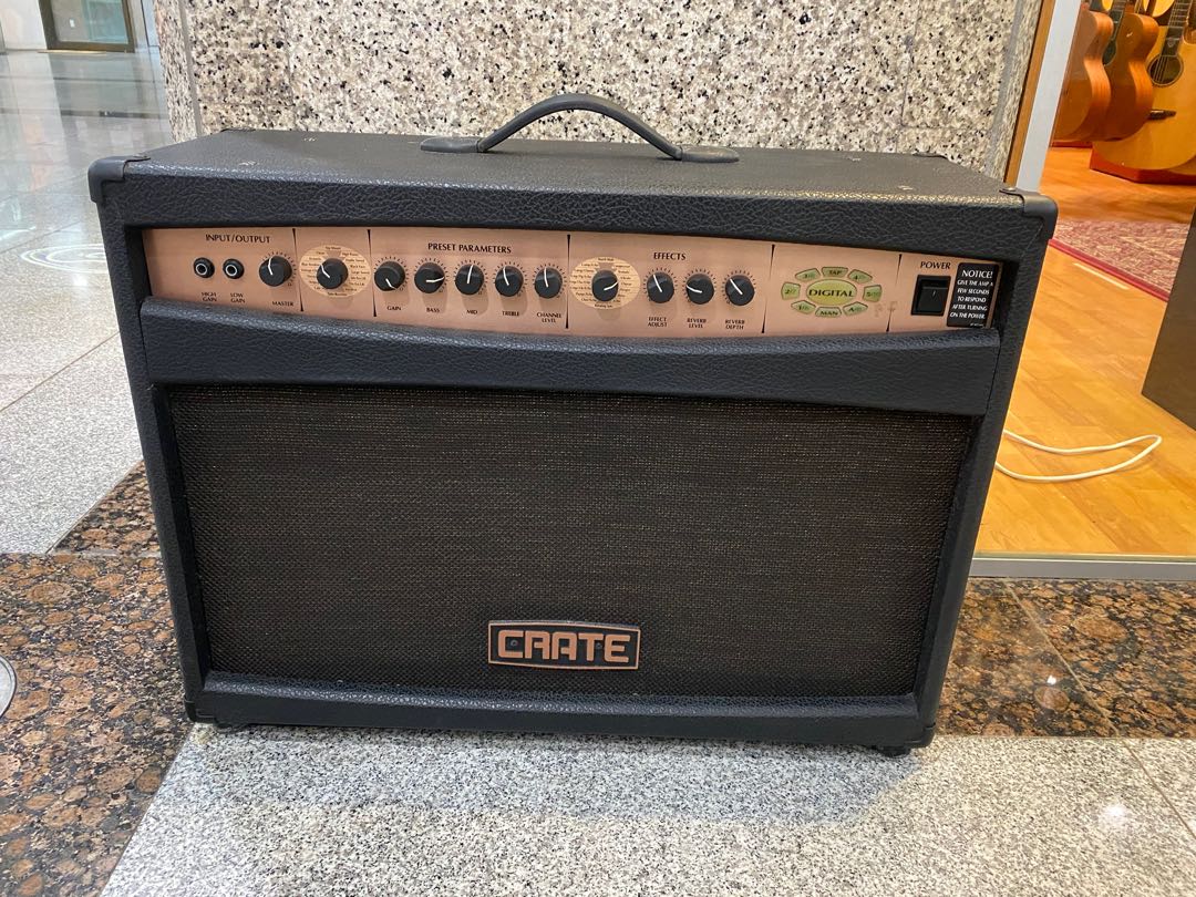 Crate DX212 100Watt 2x12" Digital Modeling Guitar Combo Amp, Music
