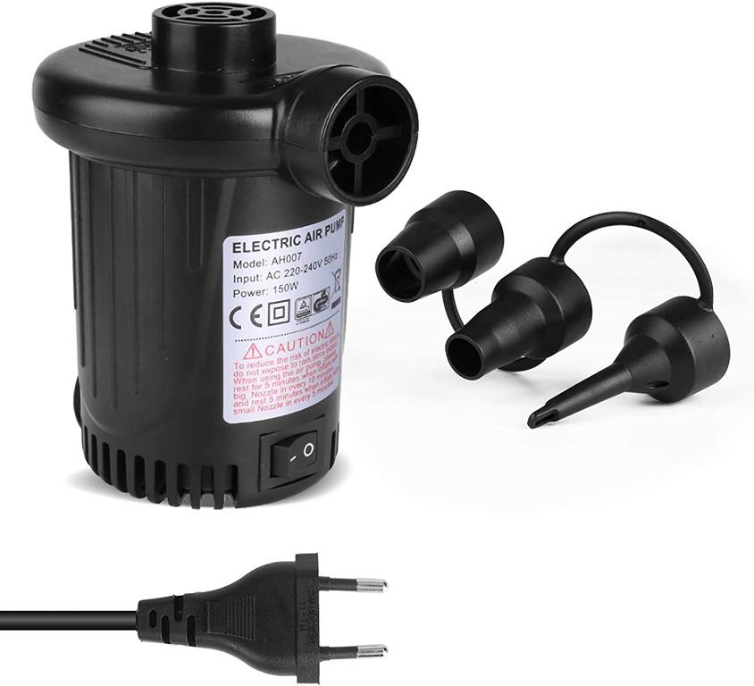 Deeplee Bomba De Aire Electrica Inflador Electrico 150w De Alta Potencia Colchones Inflables Deflactor Para Piscinas Barcos Juguete Inflado 3 Boquillas Incluidas Crumpled Packaging Electronics Others On Carousell
