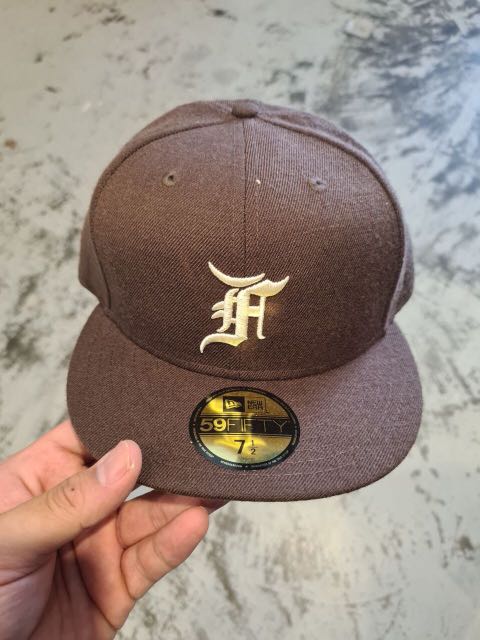 FEAR OF GOD NEW ERA ESSENTIAL BROWN 59FIFTY FITTED CAP, Men's ...