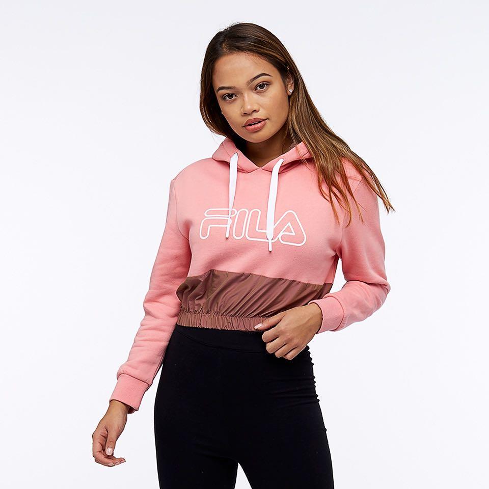 Fila pink hoodie dora heritage