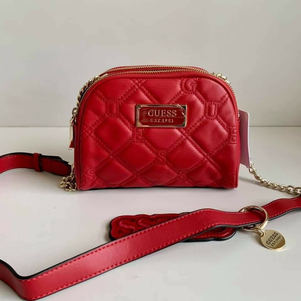 Guess sling bag red deals