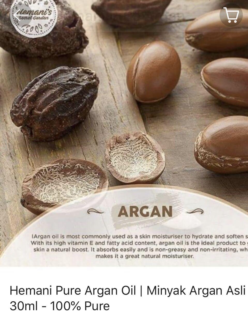 Hemani Argan Oil (expiry date 06/22), Beauty & Personal Care, Face