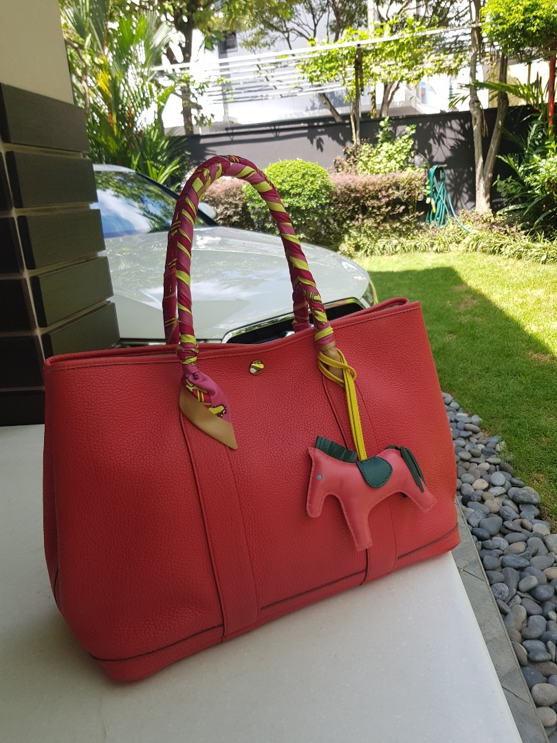 HERMES Garden Party Leather 36 color Bougainvillea