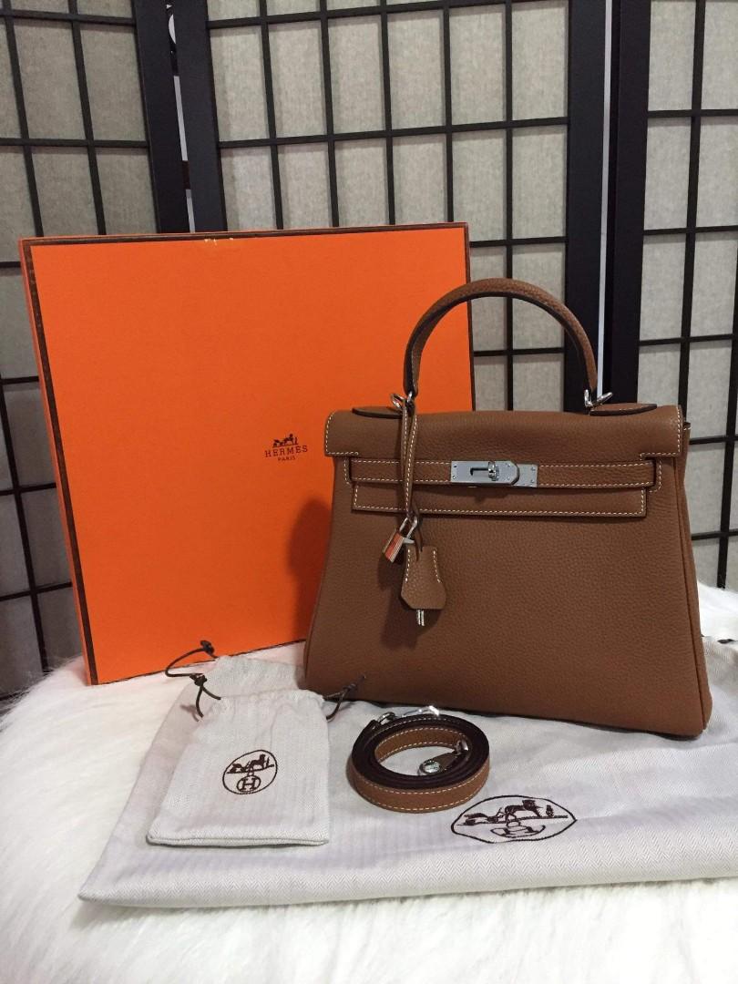 Hermes Kelly Etoupe 28cm GHW, Luxury, Bags & Wallets on Carousell