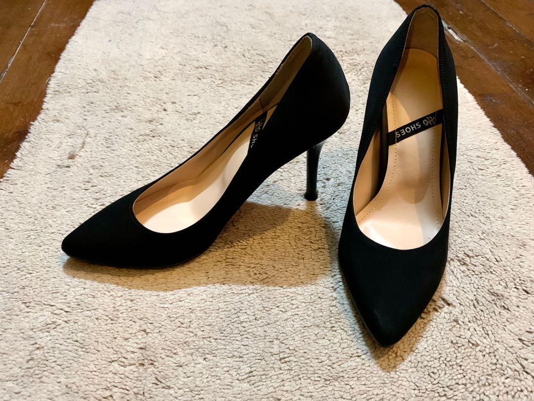 HO Shoes Black Stiletto Pumps 3.5 Inch Heels SIZE 36 Women s