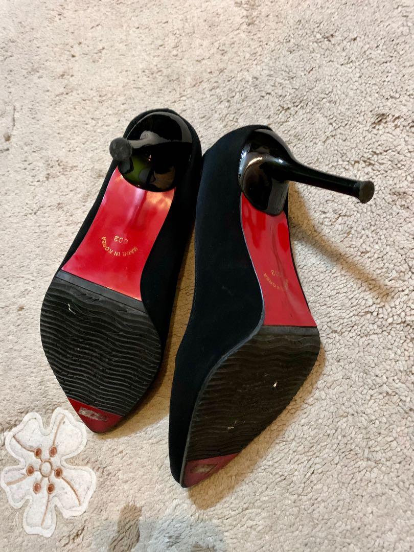 HO Shoes Black Stiletto Pumps 3.5 Inch Heels SIZE 36, Women's Fashion ...