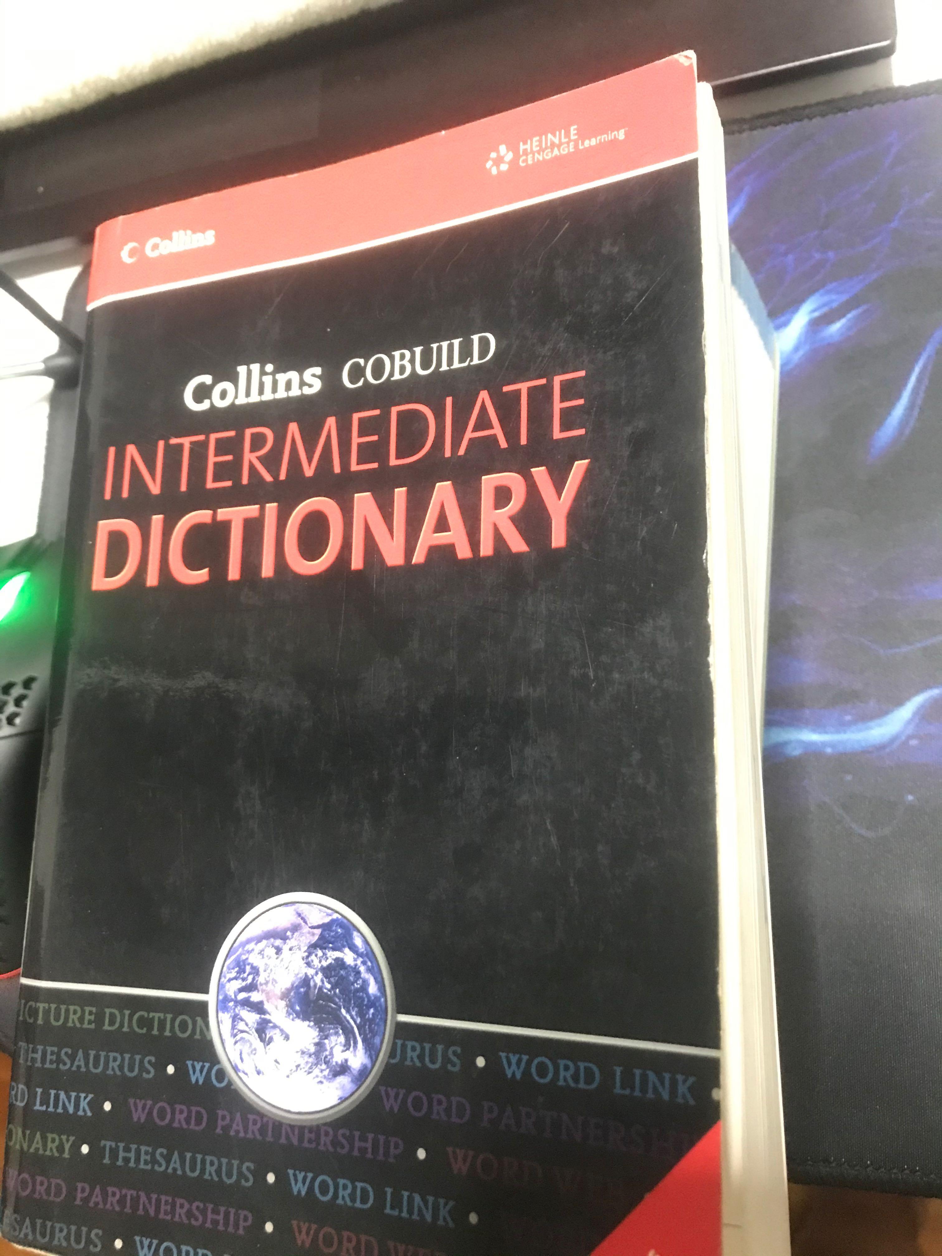 INTERMEDIATE Dictionary (Category: Assessment Books) located in Singapore. Submitted by adi_mirza (Listing ID 1063917564, Image 1). Description: Hardly use left in a box all pages are still in good condition comes with a CD I don’t know what dose the CD have but not to worry the CD is also in good shape I believe it’s not use befor.