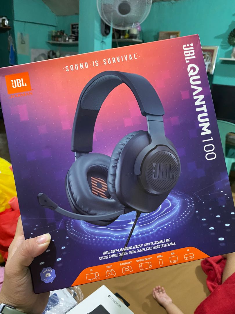 JBL Quantum 100 (Wired Gaming headset with detachable Mic), Audio
