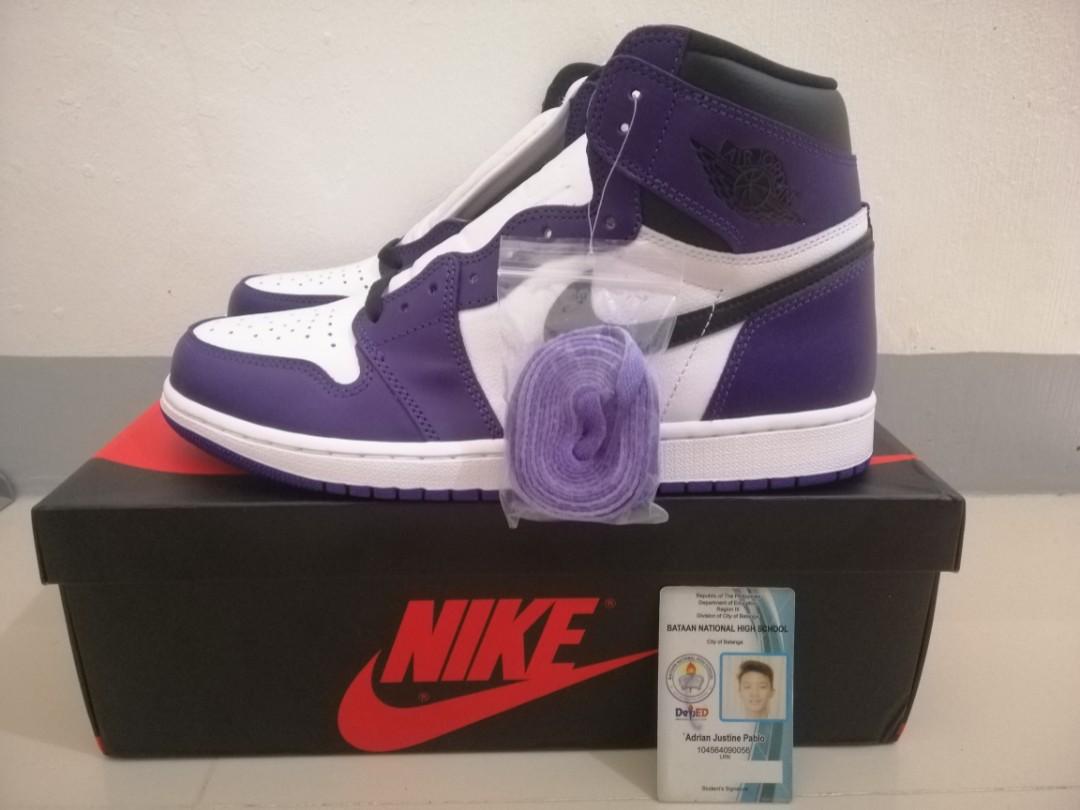 Jordan 1 High Court Purple 2 0 Men #39 s Fashion Footwear Sneakers on