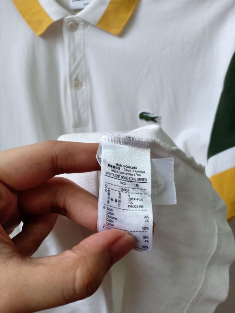 Lacoste polo new release tag size 5 slim fit