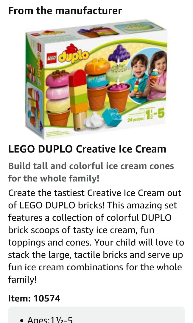 Lego duplo shop creative ice cream