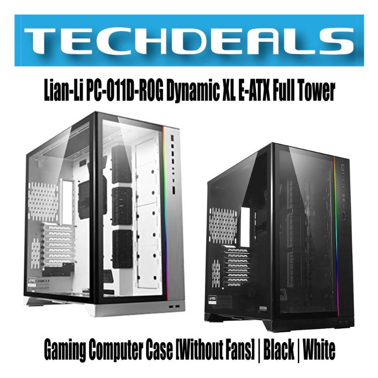 Lian Li Pc O11d Rog Dynamic Xl E Atx Full Tower Gaming Computer Case Without Fans Black White Computers Tech Parts Accessories Computer Parts On Carousell
