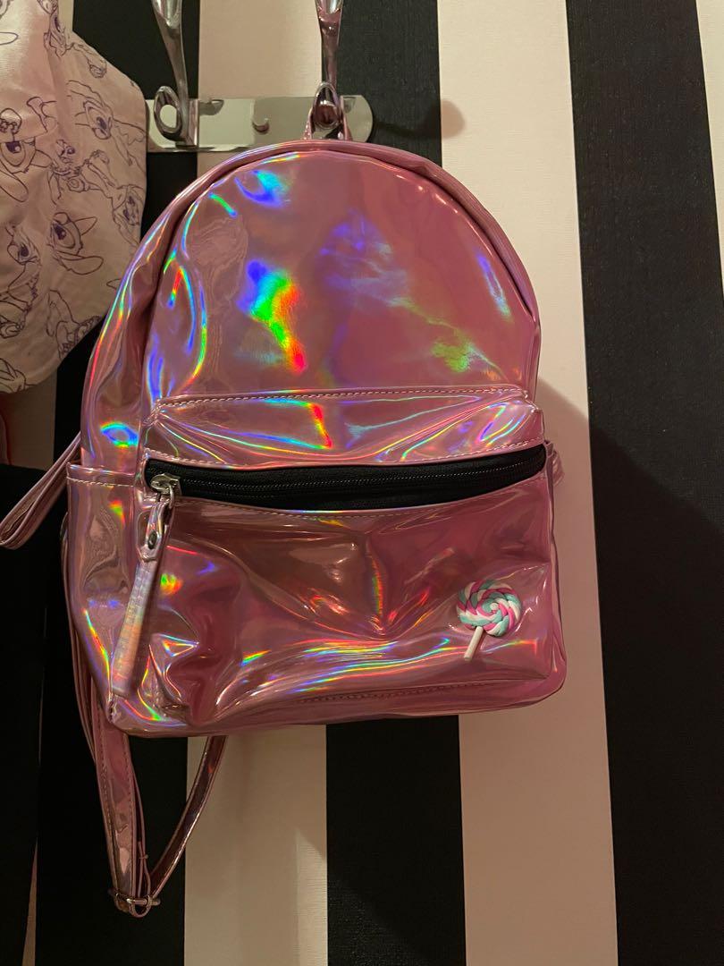 mini backpack hologram Barang Mewah Tas Dompet di Carousell
