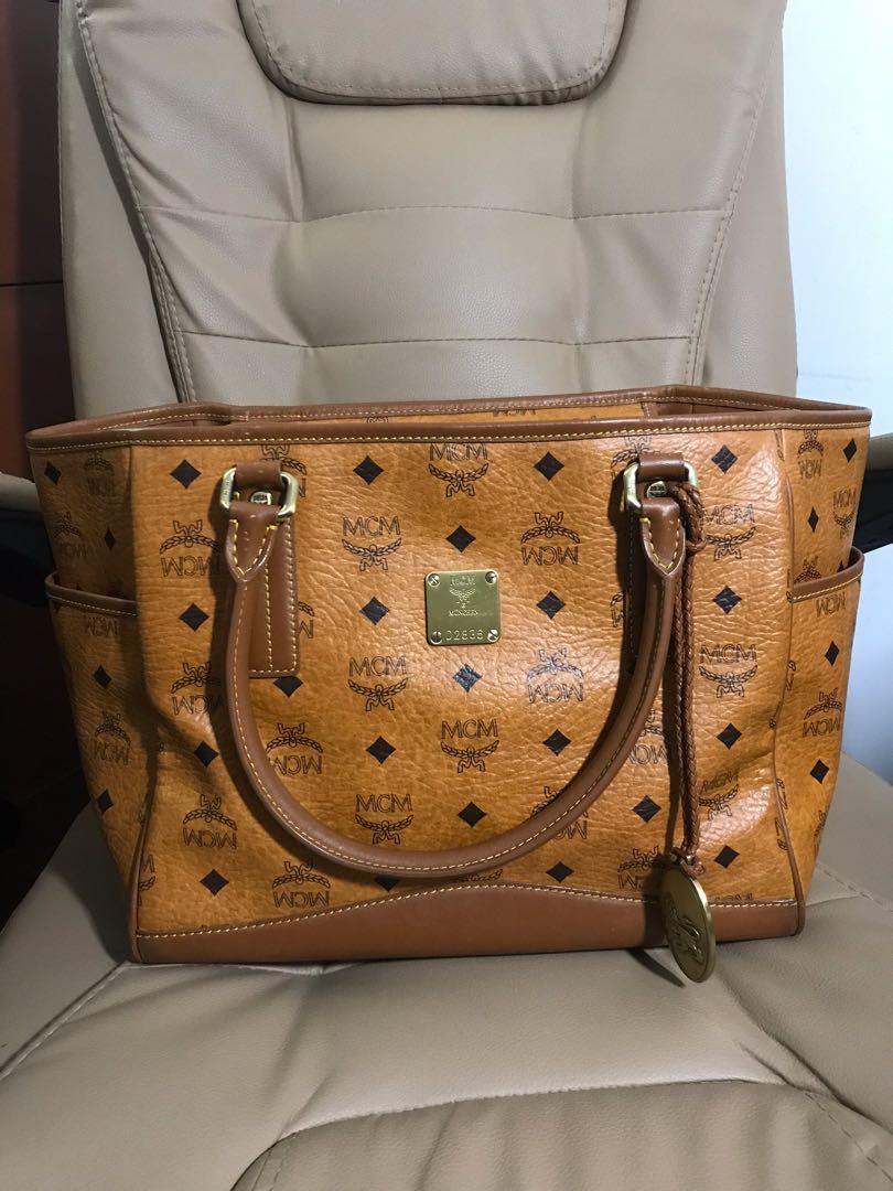 mcm small tote bag