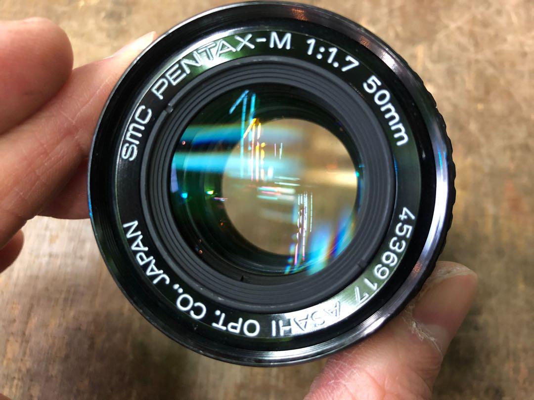 Pentax SMC Pentax-M 50mm f1.7標準鏡, 攝影器材, 鏡頭及裝備- Carousell
