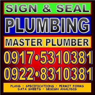 PLUMBING - MASTER PLUMBER - SANITARY ENGINEER - SIGN SEAL ENGINEERING DESIGN CONSULTANCY - PHILIPPINES - ACCEPTS CREDIT & DEBIT CARDS