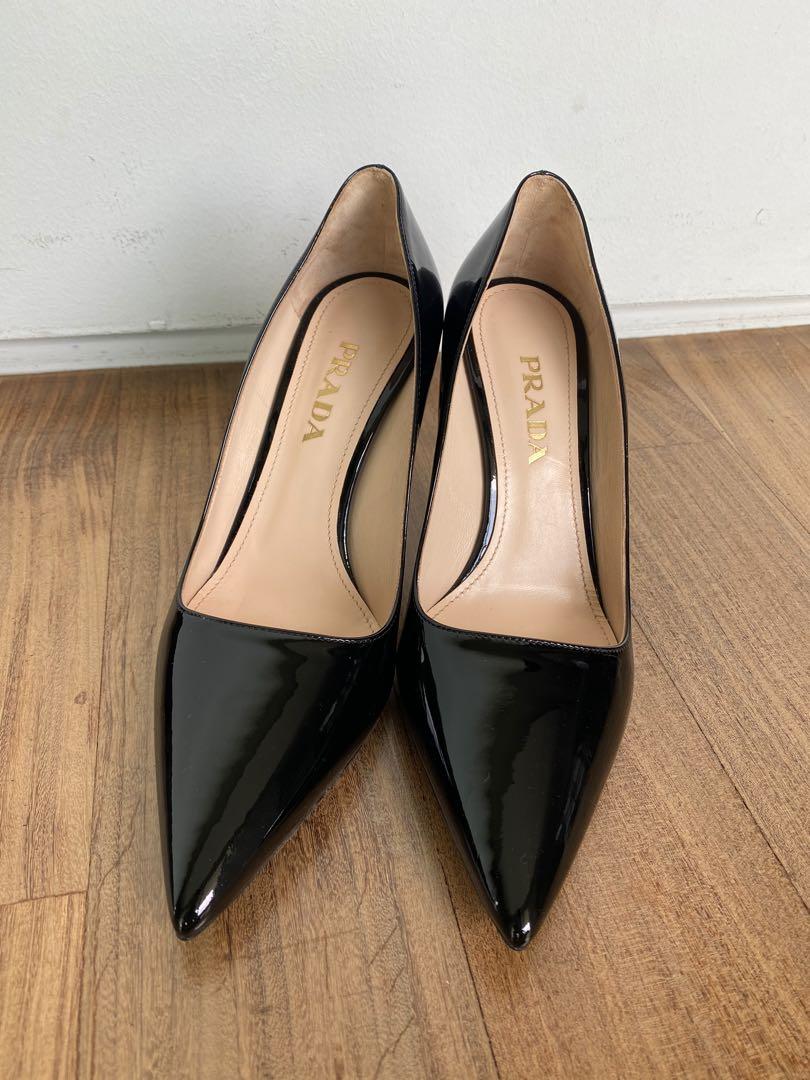 PRADA Saffiano PUMPS Shoes 1I221F Cammeo Women s Fashion