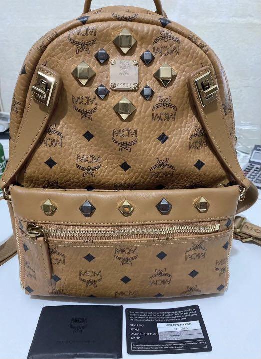 Mcm dual stark new arrivals backpack medium beige